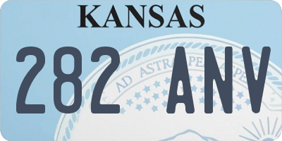 KS license plate 282ANV
