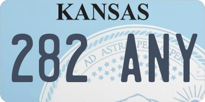 KS license plate 282ANY
