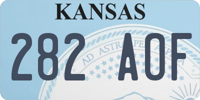KS license plate 282AOF