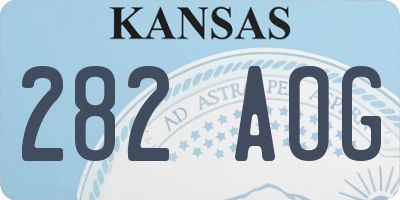 KS license plate 282AOG