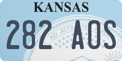 KS license plate 282AOS