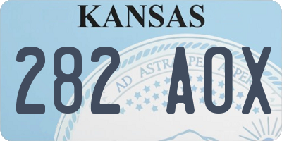 KS license plate 282AOX