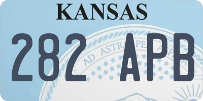 KS license plate 282APB