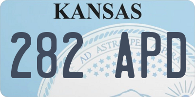 KS license plate 282APD