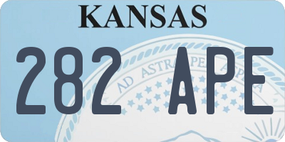 KS license plate 282APE
