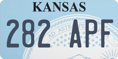 KS license plate 282APF