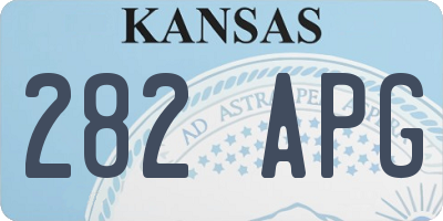 KS license plate 282APG