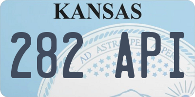 KS license plate 282API