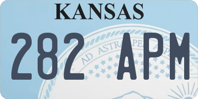 KS license plate 282APM