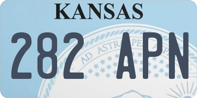 KS license plate 282APN