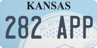 KS license plate 282APP