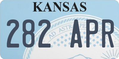 KS license plate 282APR