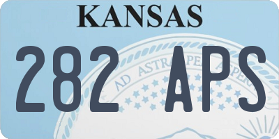 KS license plate 282APS