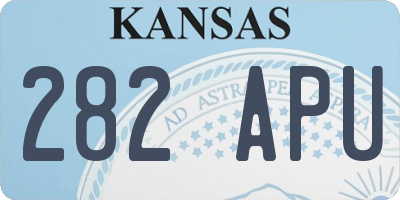 KS license plate 282APU