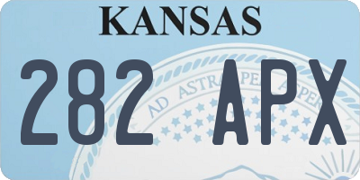 KS license plate 282APX