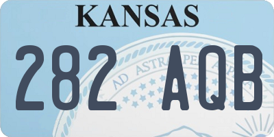 KS license plate 282AQB