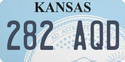 KS license plate 282AQD