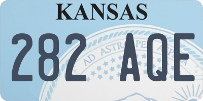 KS license plate 282AQE