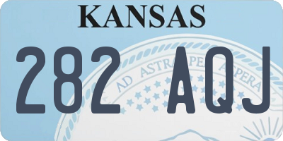 KS license plate 282AQJ