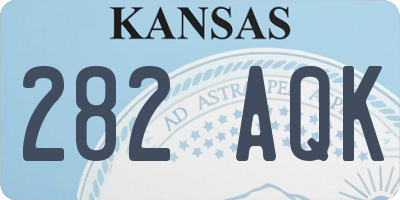 KS license plate 282AQK