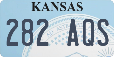 KS license plate 282AQS