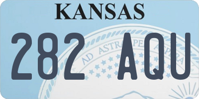 KS license plate 282AQU