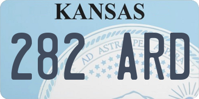 KS license plate 282ARD