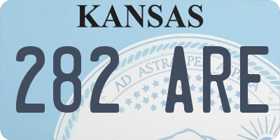 KS license plate 282ARE