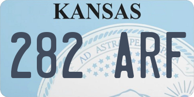 KS license plate 282ARF