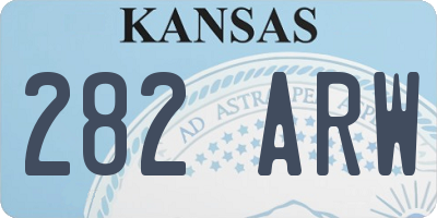 KS license plate 282ARW