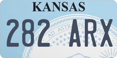 KS license plate 282ARX