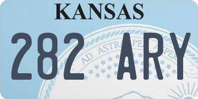 KS license plate 282ARY