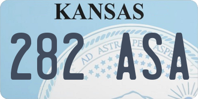 KS license plate 282ASA