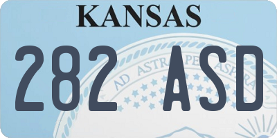 KS license plate 282ASD