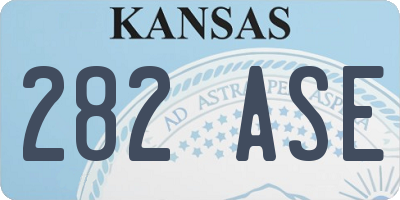 KS license plate 282ASE