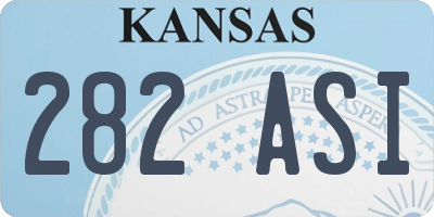 KS license plate 282ASI
