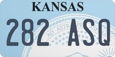 KS license plate 282ASQ