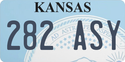 KS license plate 282ASY