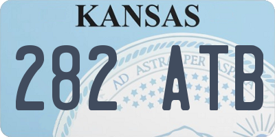 KS license plate 282ATB