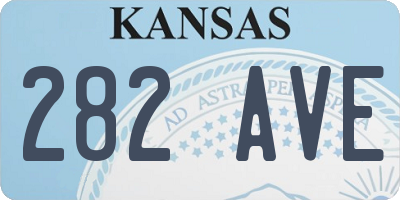 KS license plate 282AVE