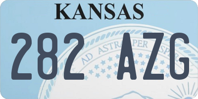 KS license plate 282AZG