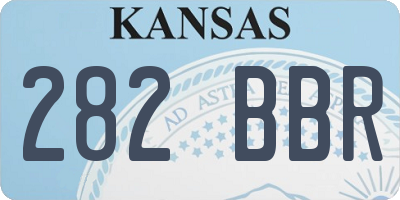 KS license plate 282BBR