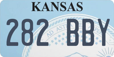 KS license plate 282BBY