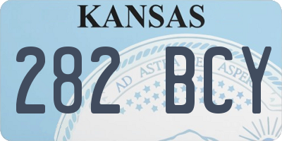 KS license plate 282BCY