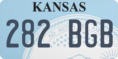 KS license plate 282BGB