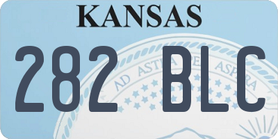 KS license plate 282BLC