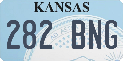 KS license plate 282BNG