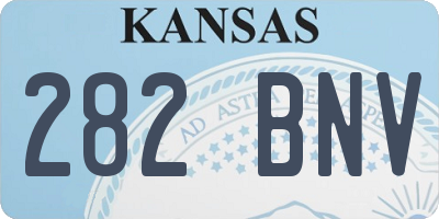 KS license plate 282BNV