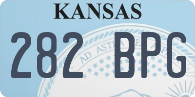 KS license plate 282BPG