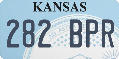 KS license plate 282BPR